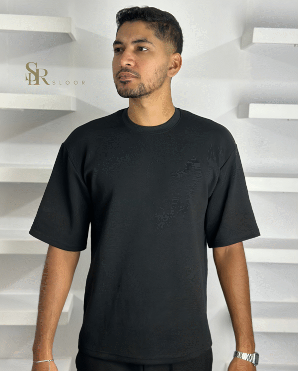 Basic Drop Shoulder T-Shirt (Black)