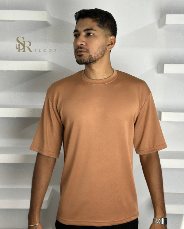 Basic Drop Shoulder T-Shirt (Brown)