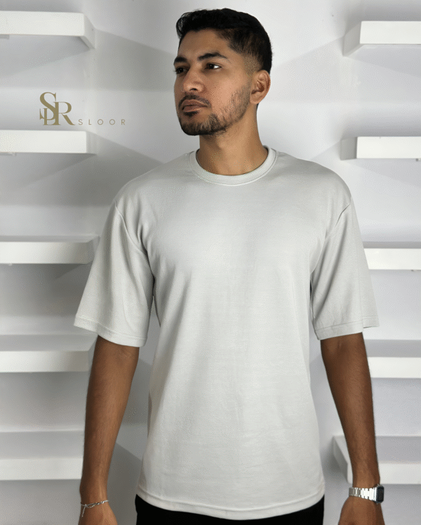 Basic Drop Shoulder T-Shirt (Ash Silver)
