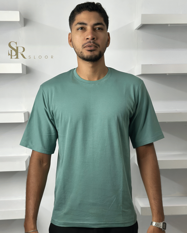 Basic Drop Shoulder T-Shirt (Lime Green)